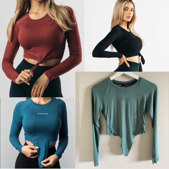 Alphalete Aspire Signature Green Long Sleeve Size Small - Picture 1 of 5